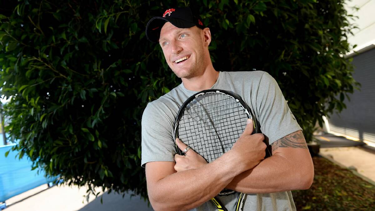 Sam Groth at Melbourne Park yesterday. The former Albury player is determined to make a mark in the Open. Picture: FAIRFAX