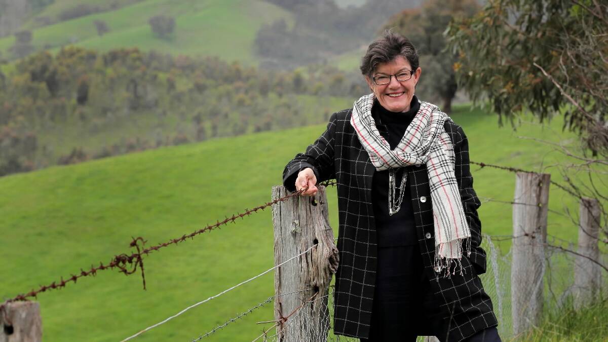 Away from politics, Cathy McGowan relaxes near Leneva among the hills she loves best. Picture: DAVID THORPE