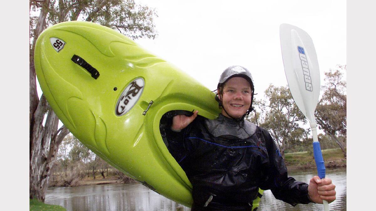 Lachie Carracher has been named in the Australian white water kayaking team. Picture: RAY HUNT