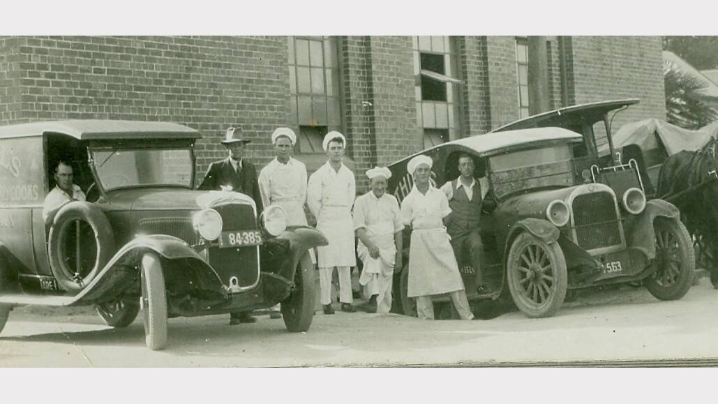 Staff of Thiel's Bakery in the 1930s.