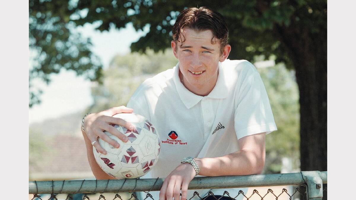 Yackandandah lad Josh Kennedy started his soccer career in Wodonga with the Twin City Wanderers and later SS&A Boomers. He is pictured here in 1998 after winning an Australian Institute of Sport scholarship.