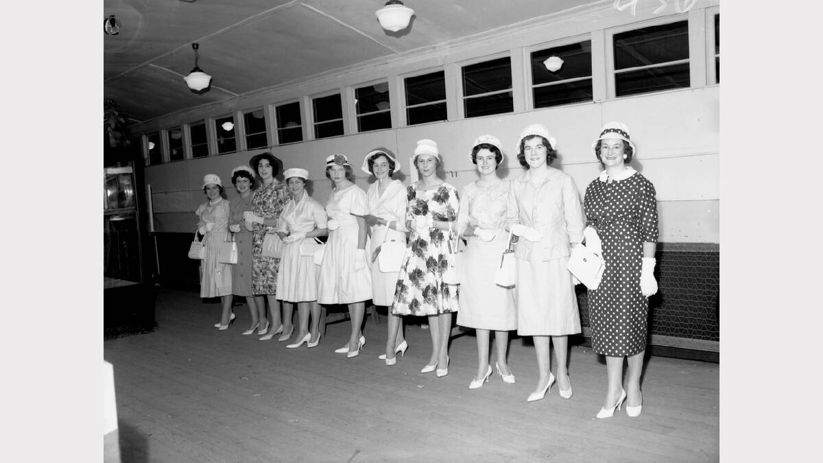 The 10 girls who competed for the Miss Albury show girl title at the 1960 Albury Show were Beverley Crooks (winner), Ann Doran, Barbara Weston, Vail Ainley, Jennifer Lemke, Diane Clarke, Kathleen Melbourne (second), Michele O'Keefe, Judith Keogh and Jeanette Ward.