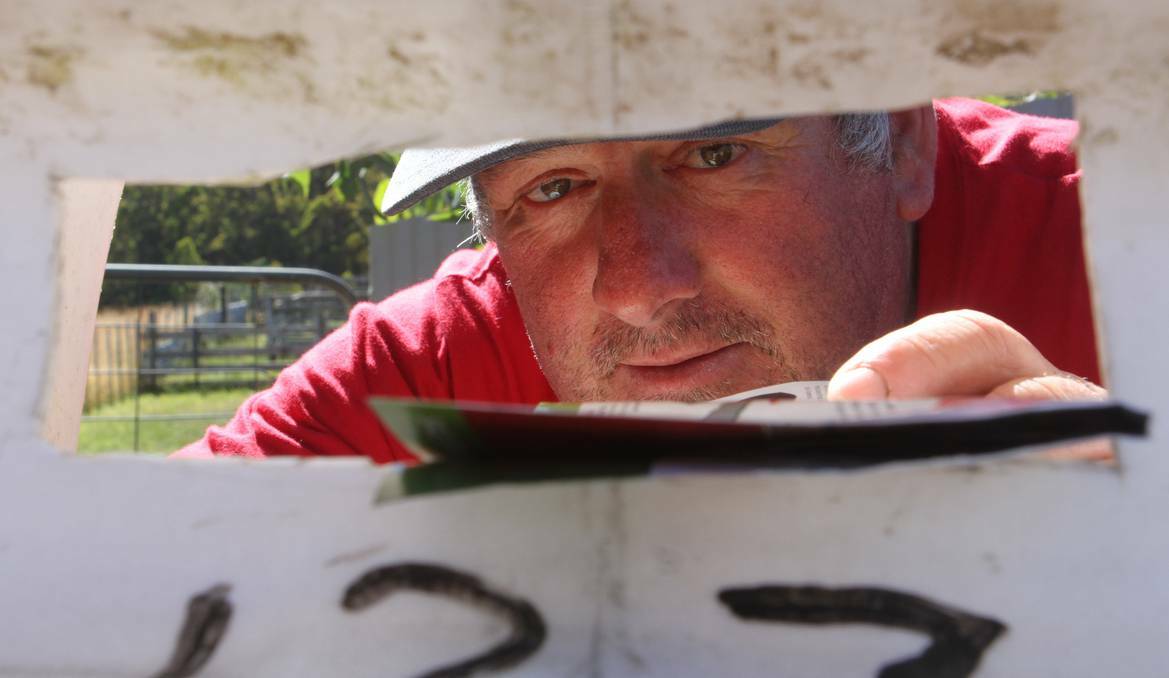 Terry Hughes, of the Nook area, is one of the rural people who would be affected by changes to the postal system. Picture: Jason Hollister, The Advocate.
