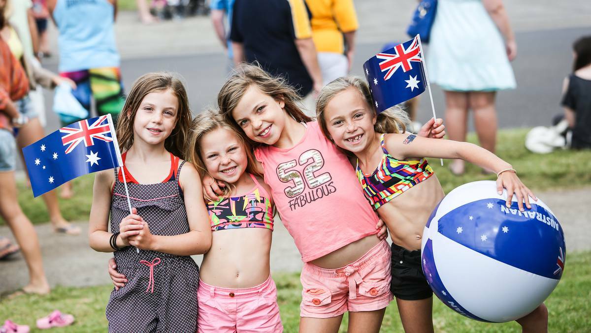 Australia Day at Kiama Downs - Charli Brooks, Macey Guy, Zoe Brooks and Zali Guy. Pic: NSW South Coast