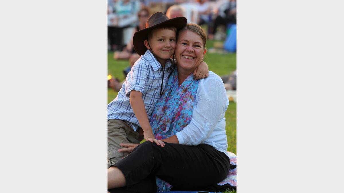 Ethan Edwards, 6, and his grandmother Tanya Edwards, of Myrtleford.
