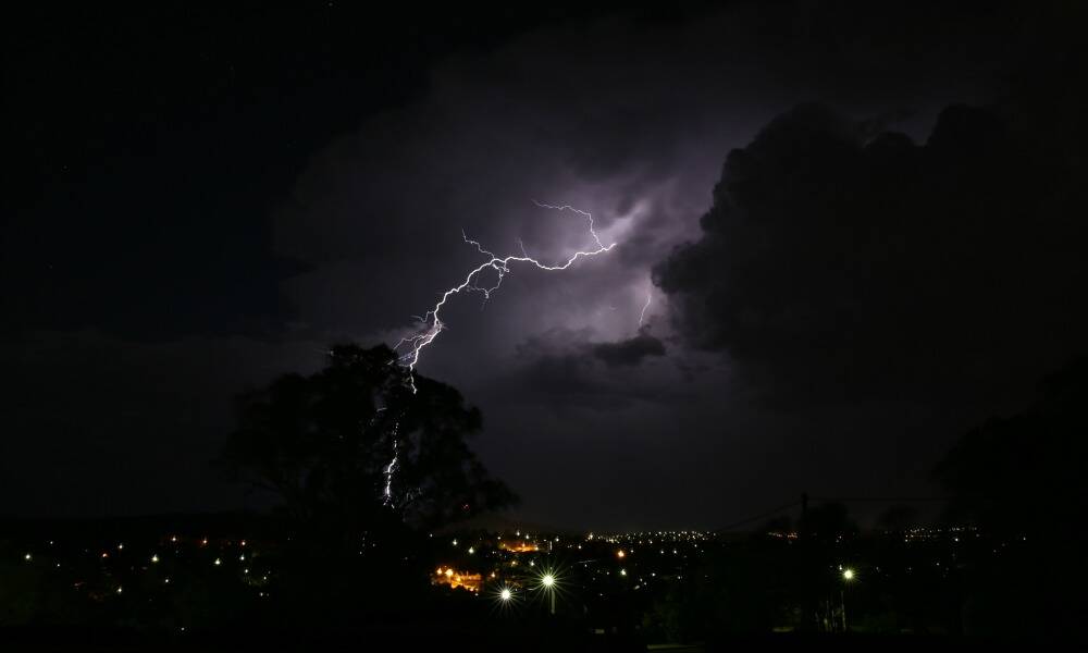 James Wiltshire emailed us this photo: "I took these photos from Monument Hill last night."