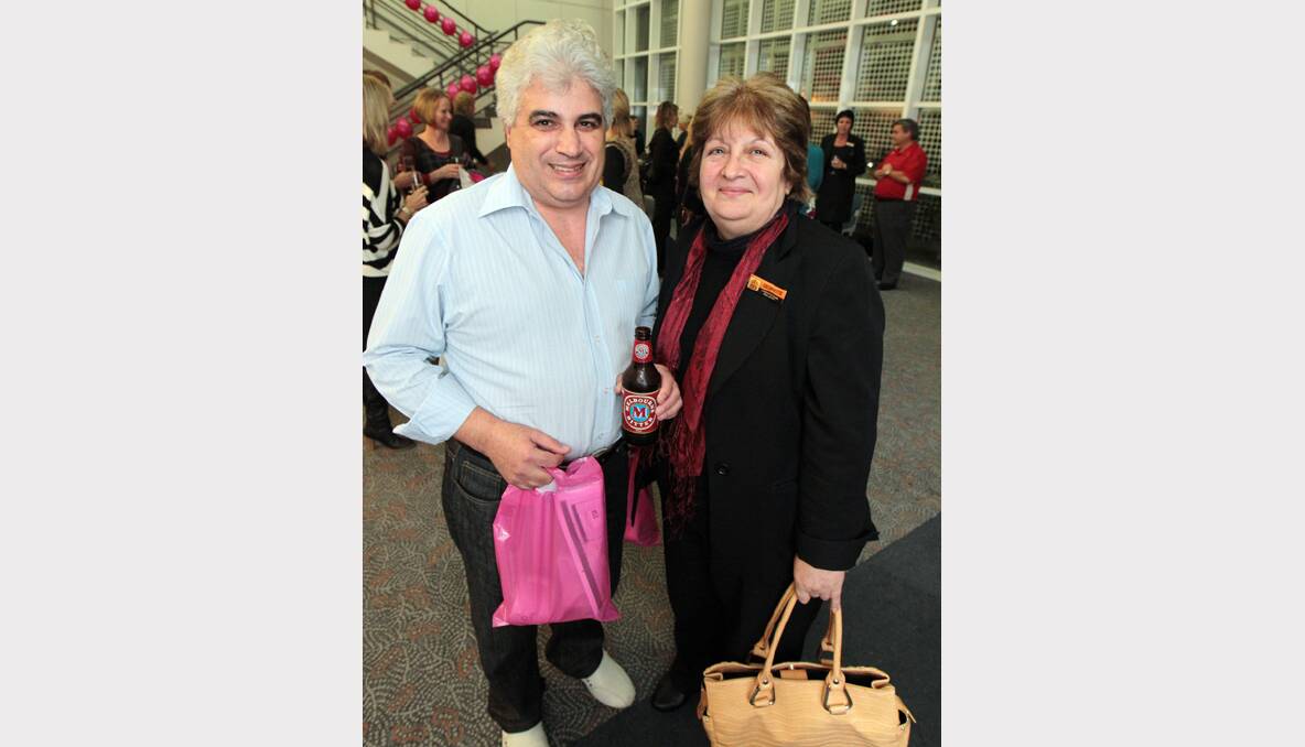 CONNECT PINK LAUNCH: James Veneris from Albury and Georgette Nehme from Albury.
