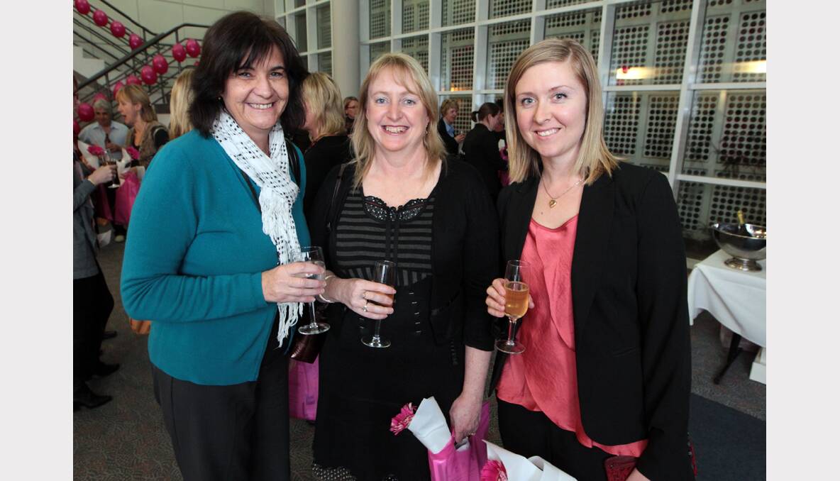 CONNECT PINK LAUNCH: Jenny Cleary from Wodonga, Colleen Rigby from Wodonga and Melanie Mann from Albury.