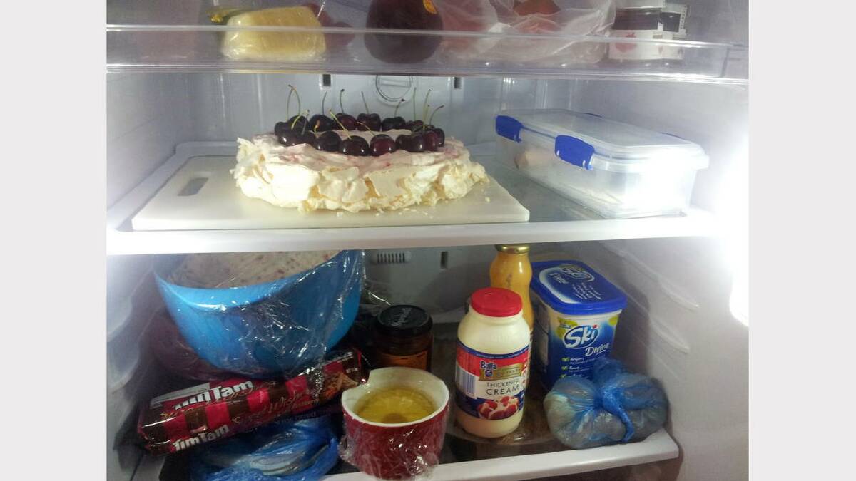 Picture tweeted by Andrew Boyd (@boydbydesign): "Inside the Christmas fridge".