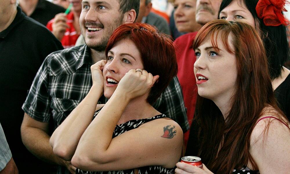 Punters at Wodonga earlier this month watching the Melbourne Cup.