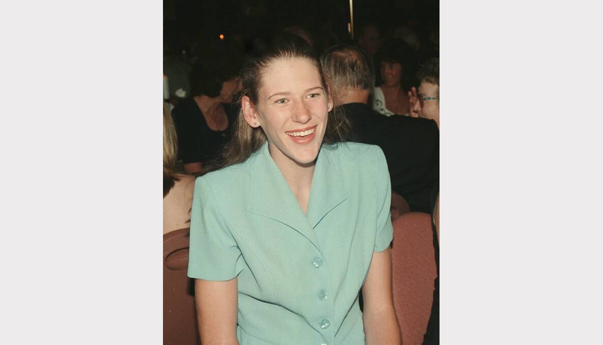 Lauren Jackson, 15, at the young achiever of the year event at Albury in 1997.