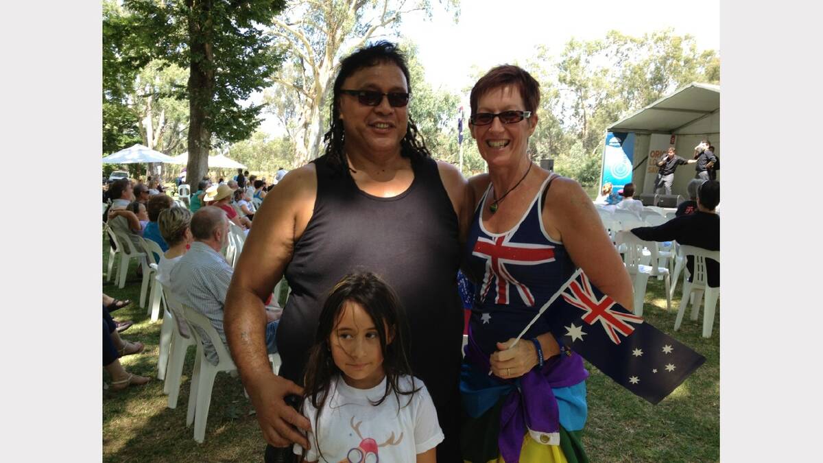Submitted via the Border Mail iPhone app by Toni Johnson: "Australia Day at Norieul Park Celebrations. James Rua and Toni Johnson."
