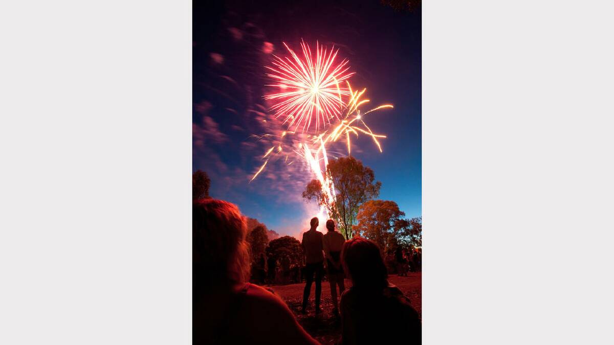 What a great photo from former Border Mail intern Mark Jesser: "Fireworks at Wangaratta enjoyed by thousands."