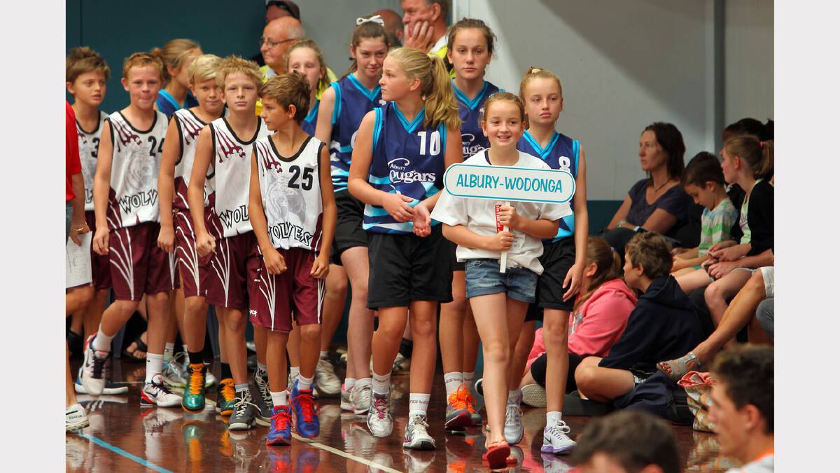 Opening ceremony of the Australian Country Junior Basketball Cup. All pictures available for purchase in large, high quality prints. Call 1300 655 666. PICTURES: Matthew Smithwick.