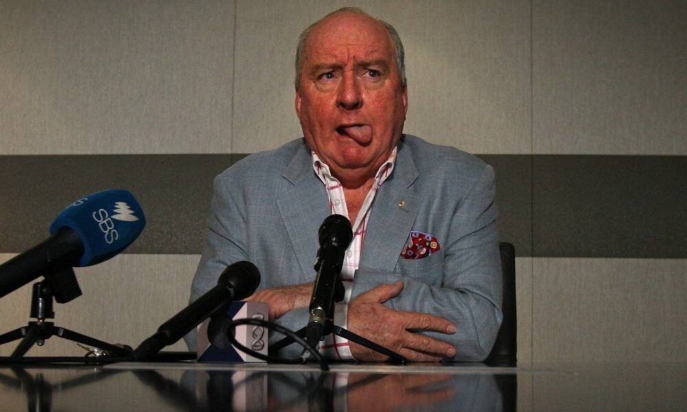 Alan Jones held a press conference to apologise for the comments yesterday. PICTURE: Fairfax.