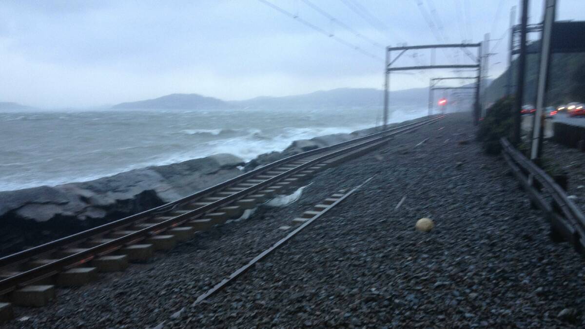 Damaged train tracks in Wellington. Picture: DAVID MORGAN