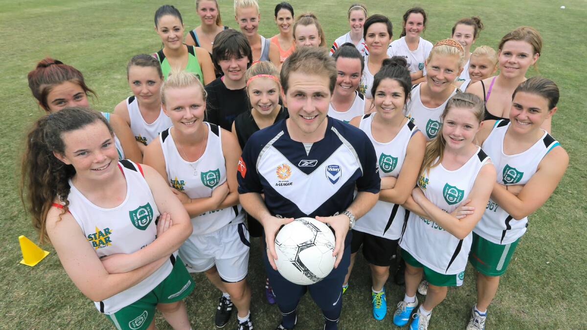 Albury United women's senior coach Daniel Foden has organised a preseason competition with A league teams coming up from Melbourne to play against the local girls. Picture: TARA GOONAN