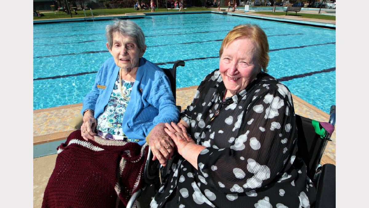Betty McLean on the last day of the Wodonga pool. 
