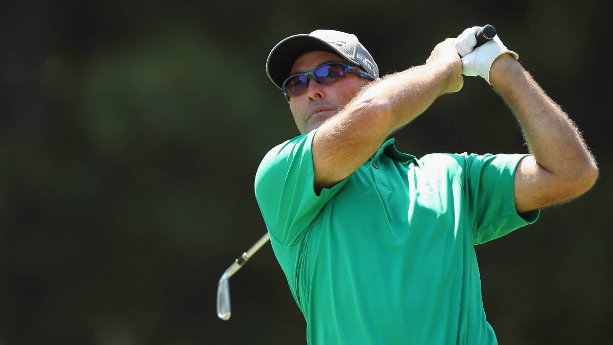 David McKenzie shows his form off the tee during the PGA Royal Pines on the Gold Coast last month. Picture: GETTY IMAGES