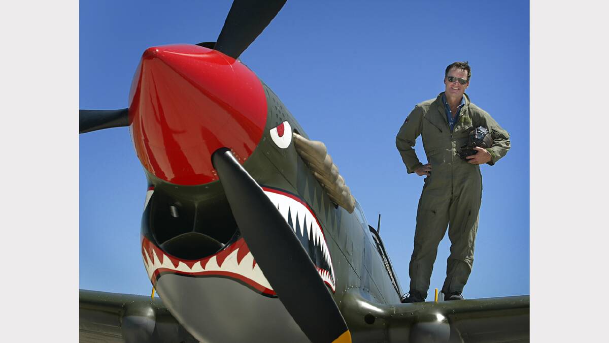 .Allan Arthur and his WWII Kittyhawk will be the star attractions of the Albury Airshow next year. Picture: DAVID THORPE