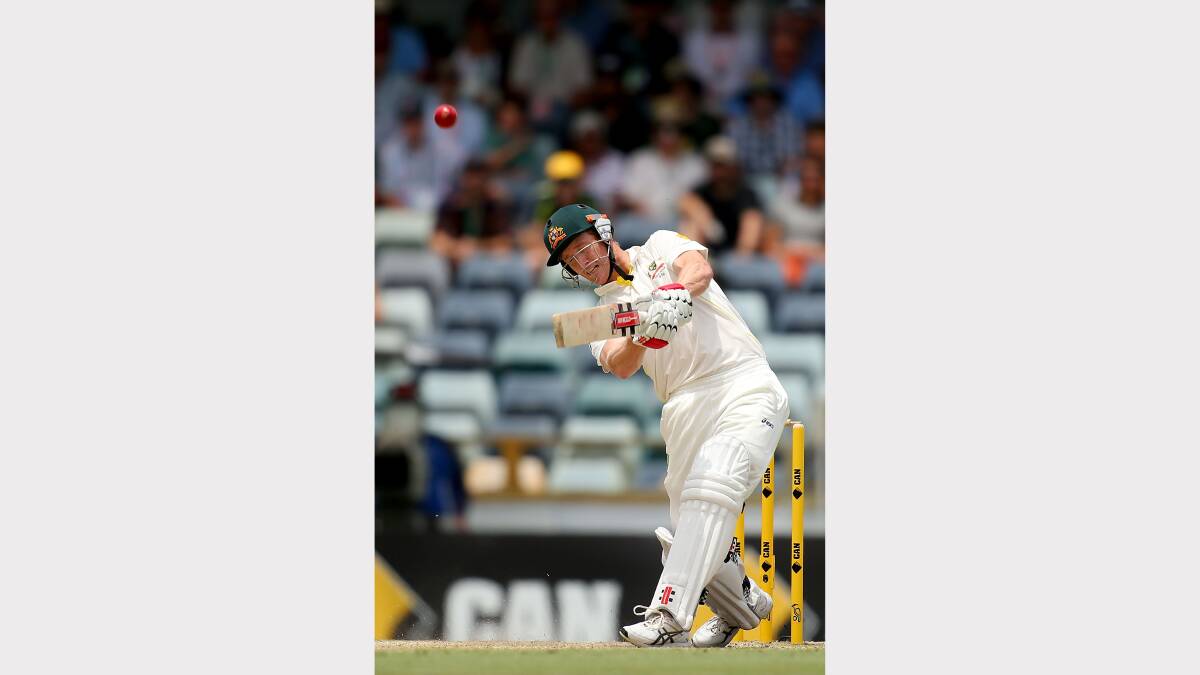 George Bailey of Australia hits a six. Picture: GETTY IMAGES