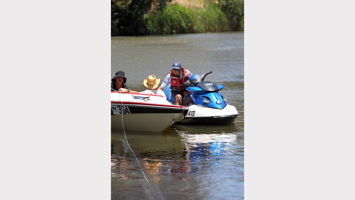  Tim Peverell, of NSW Roads and Maritime Services, patrols the waters near Kremur St boat ramp.