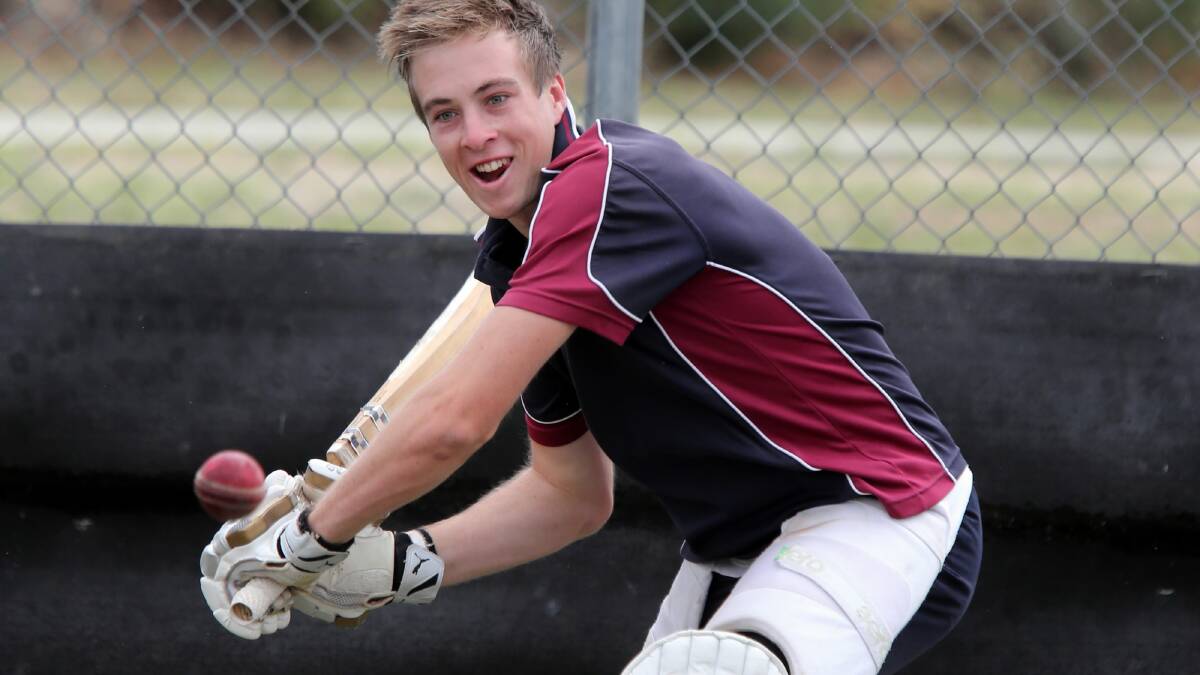 Young East Albury batsman Will McIntosh is playing a key role in the Crows’ premiership charge, while also impressing on the national stage, to earn a nomination for the Norske Skog Young Achiever Award. Picture: PETER MERKESTEYN