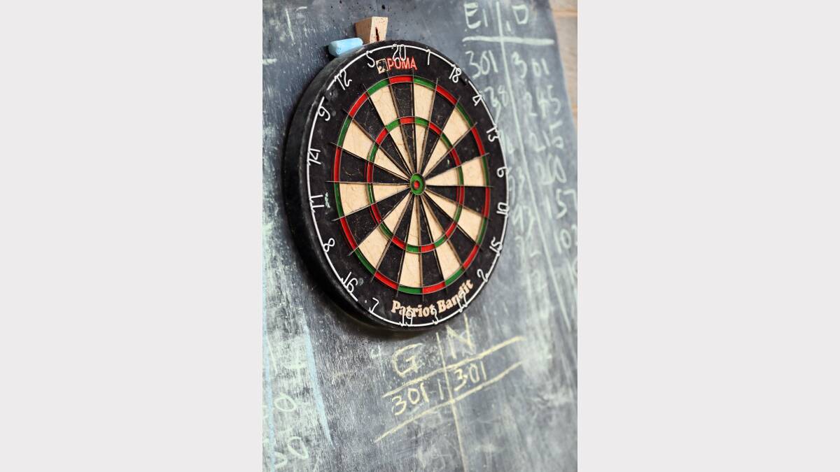 A darts board for the inmates.