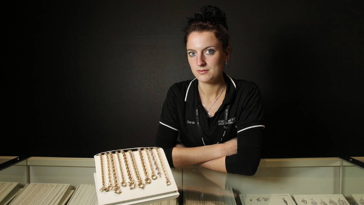 Michael Hill jeweller Sarah Kerr said this was the first theft her store had had in its 12 years in the Albury CBD. Pictures: MARK JESSER