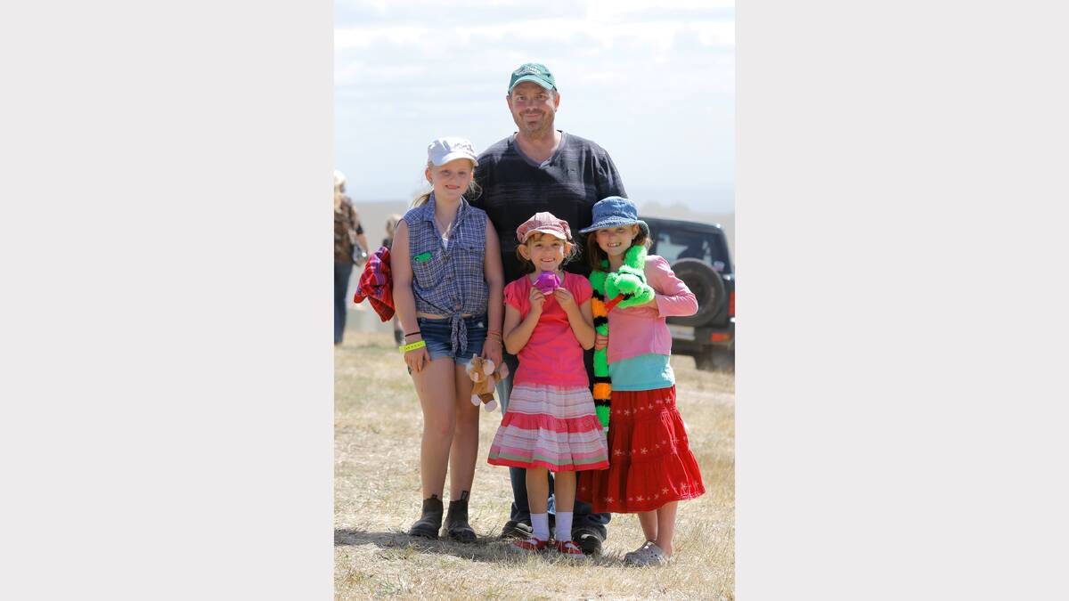 Beechworth's Holding family - Elijah, 10, Shaune,  Makayla, 7, and Bella, 8 - were at the rodeo to celebrate Elijah's 10th birthday.