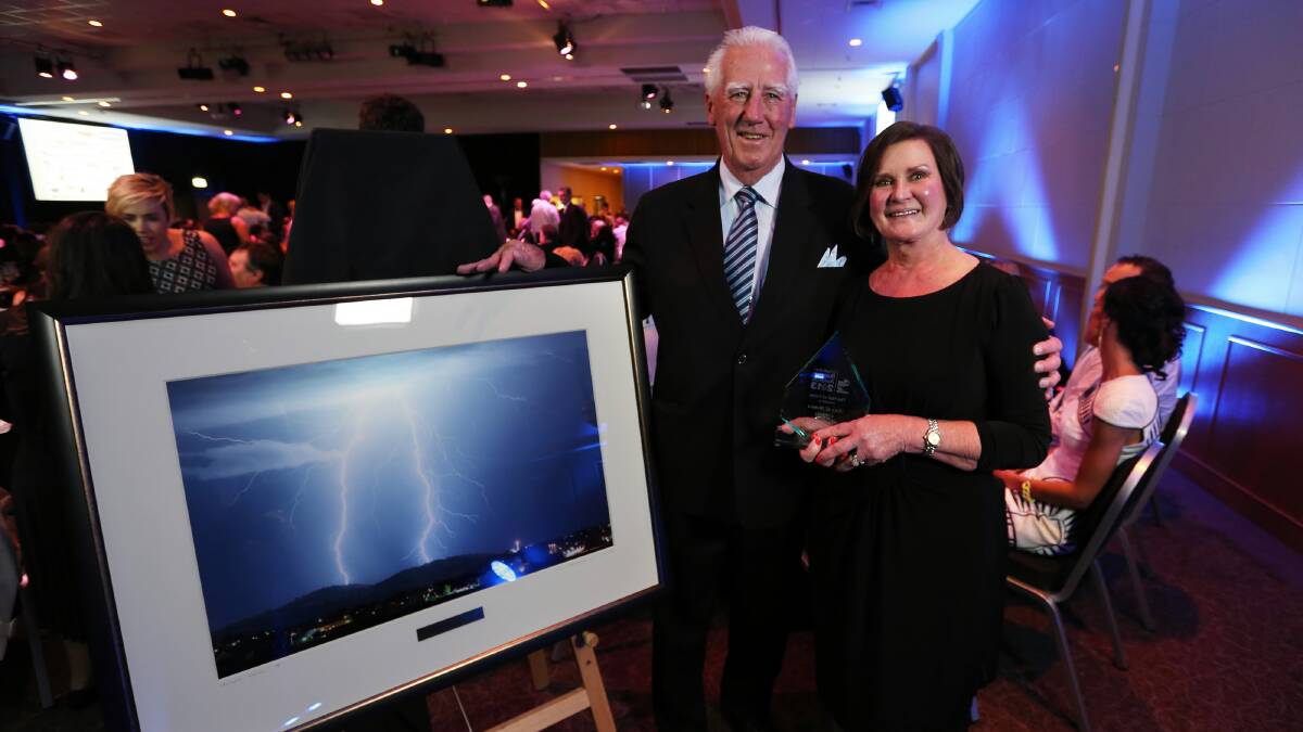 Tony and Monica Conway were inducted into the 2013 Hall of Fame at the Albury-Wodonga Chamber Business Awards. Picture: MATTHEW SMITHWICK