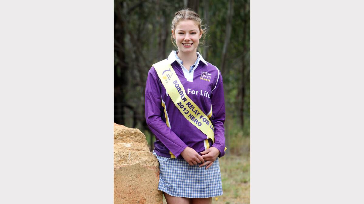 Imogen Wallace, 17, has been named Border Relay for Life Hero for 2013. 