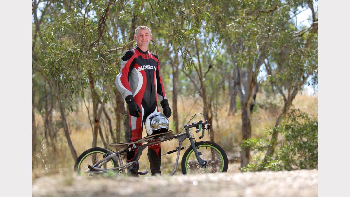 Motorcyclist Mark Riddell has become hooked on gravity riding for the speed and peace. Picture: BEN EYLES