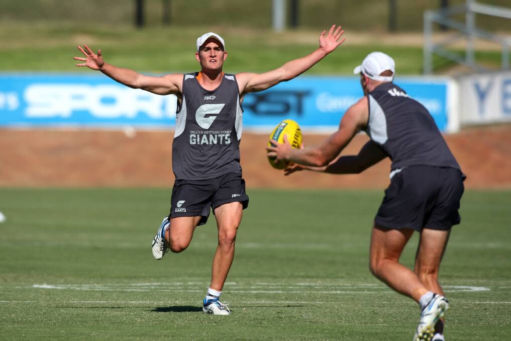 Anthony Miles during a GWS training session in Lavington in 2011. 