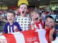 Keen Border Heart fans Alex Roach, 8,Fletcher Privan, 11, and his brother Toby, 8,  and Samuel Guthrie, 8.