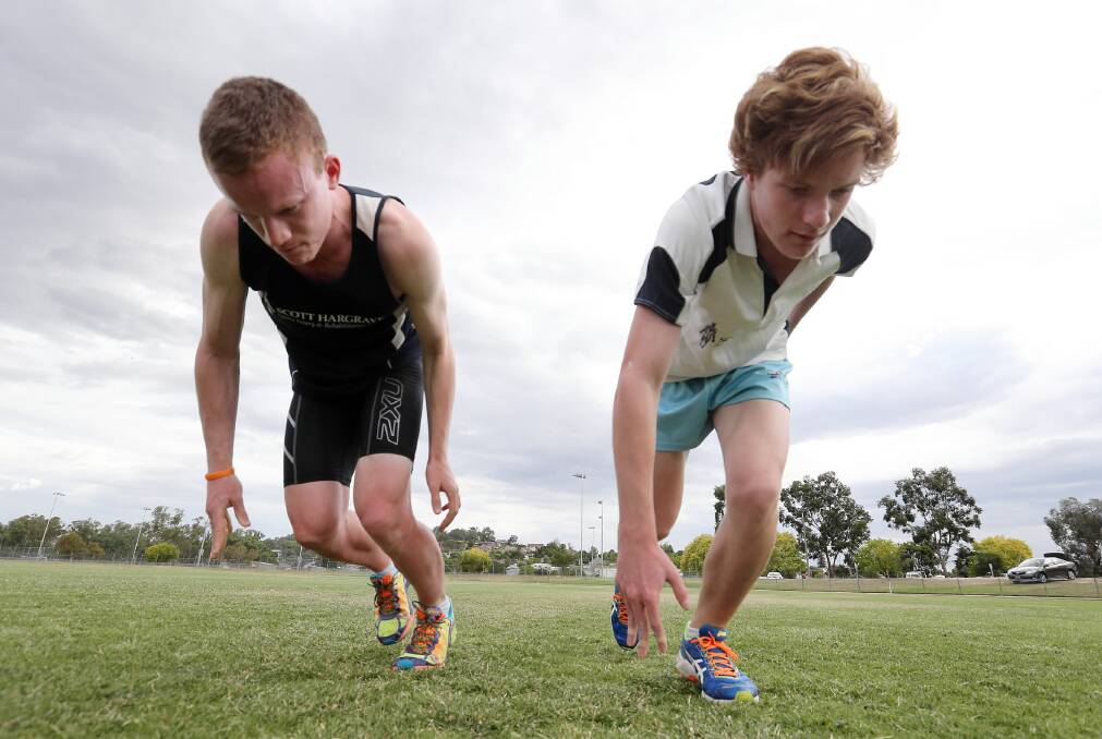 Brady Lehmann, 18 and his brother Carson, 14, hope to pull off a double at the Burramine Gift. Picture: PETER MERKESTEYN 