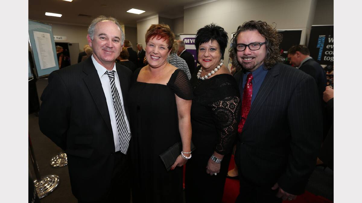 House of Lingerie's Anne Lafferty (second from left) won Best Contribution to the Community. Pictured here with Mark Lafferty, Narelle Robinson and Geoff Lawson.