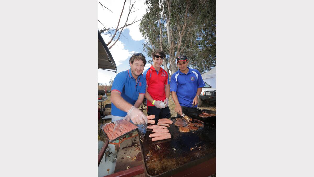 Jonathan Sherripp, Chris Taylor and Richard Worcester, all of Beechworth, ran a fundraiser for the local footy and cricket clubs. 