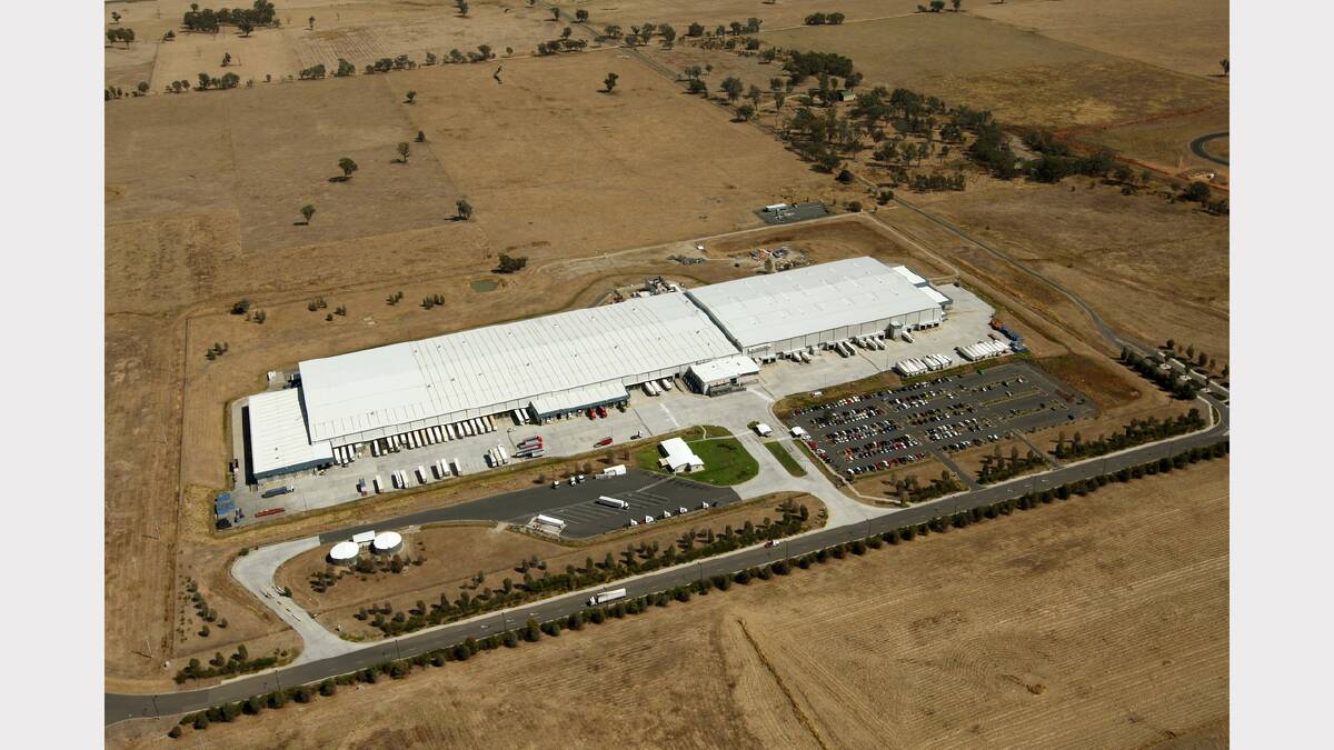 An aerial view of the Woolworths distribution centre. 