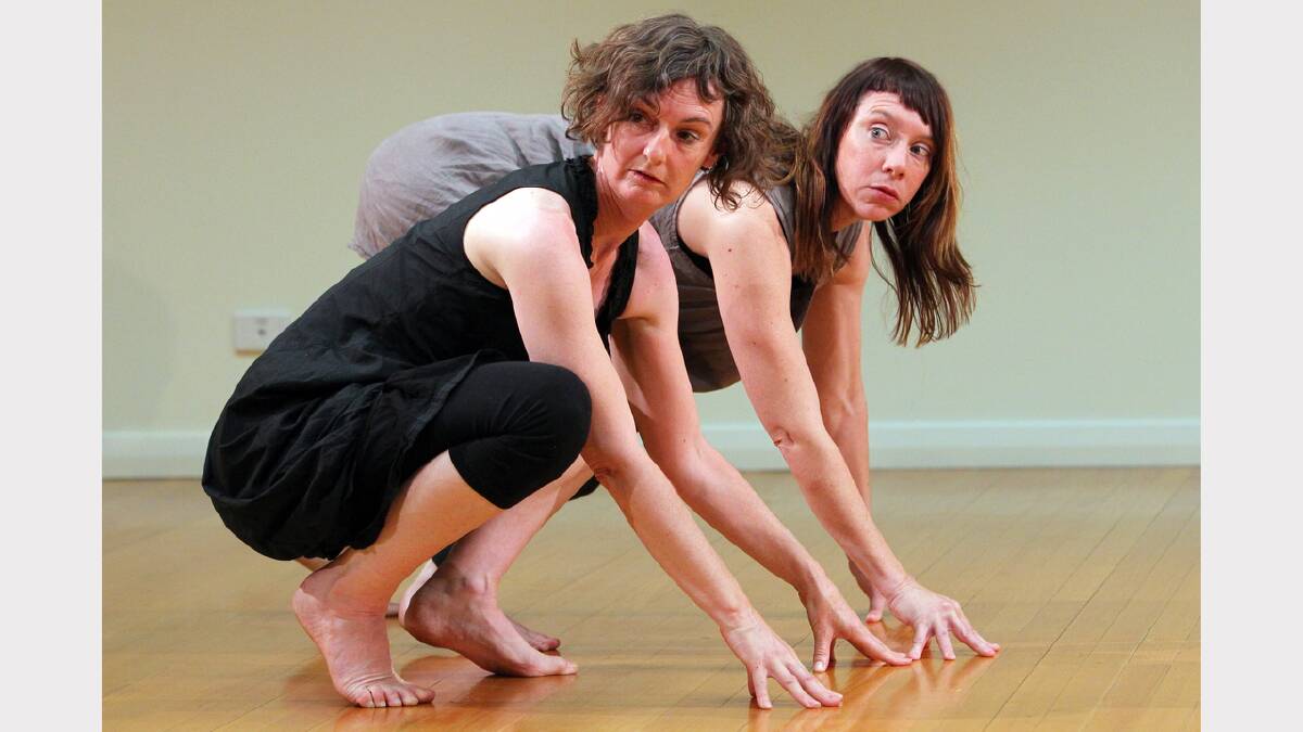 Members of The Little Con during their performance of improvisation at Everybody Dance Now! at Wodonga Arts Space. Picture: MATTHEW SMITHWICK