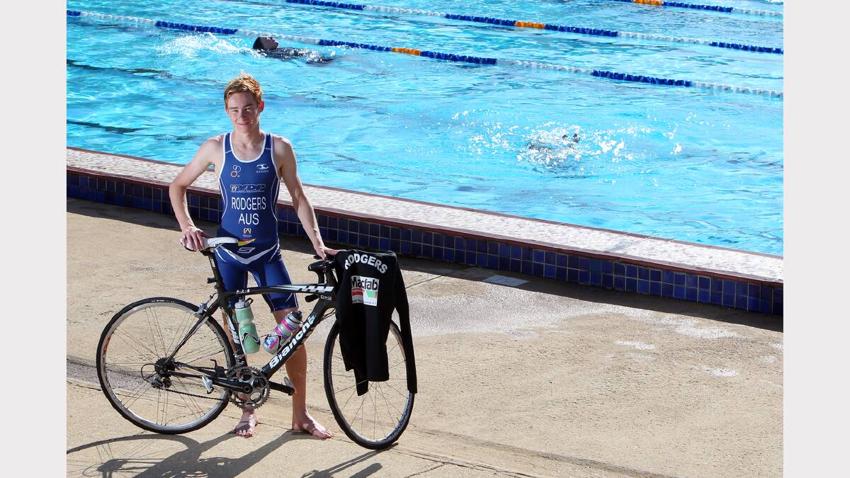  Triathlete Nathan Rodgers, 17. Picture: MARK JESSER