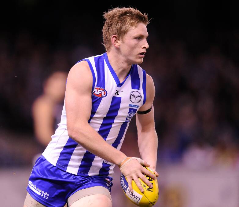 Jack Ziebell in action for North Melbourne. 