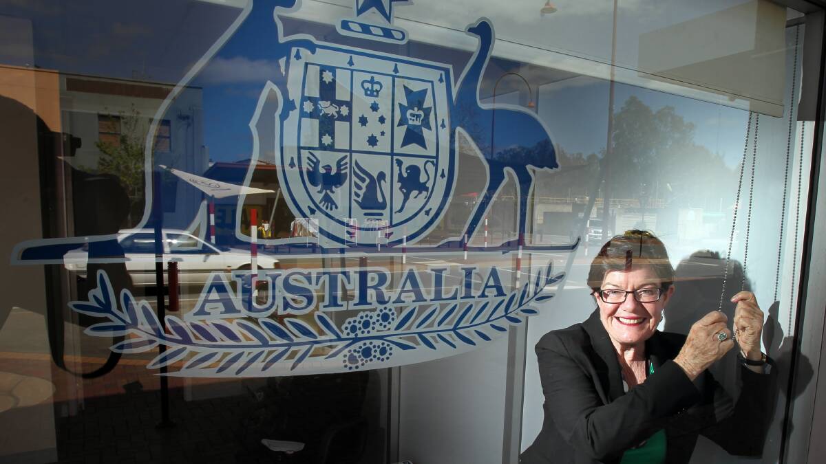 Cathy McGowan at her current office. 