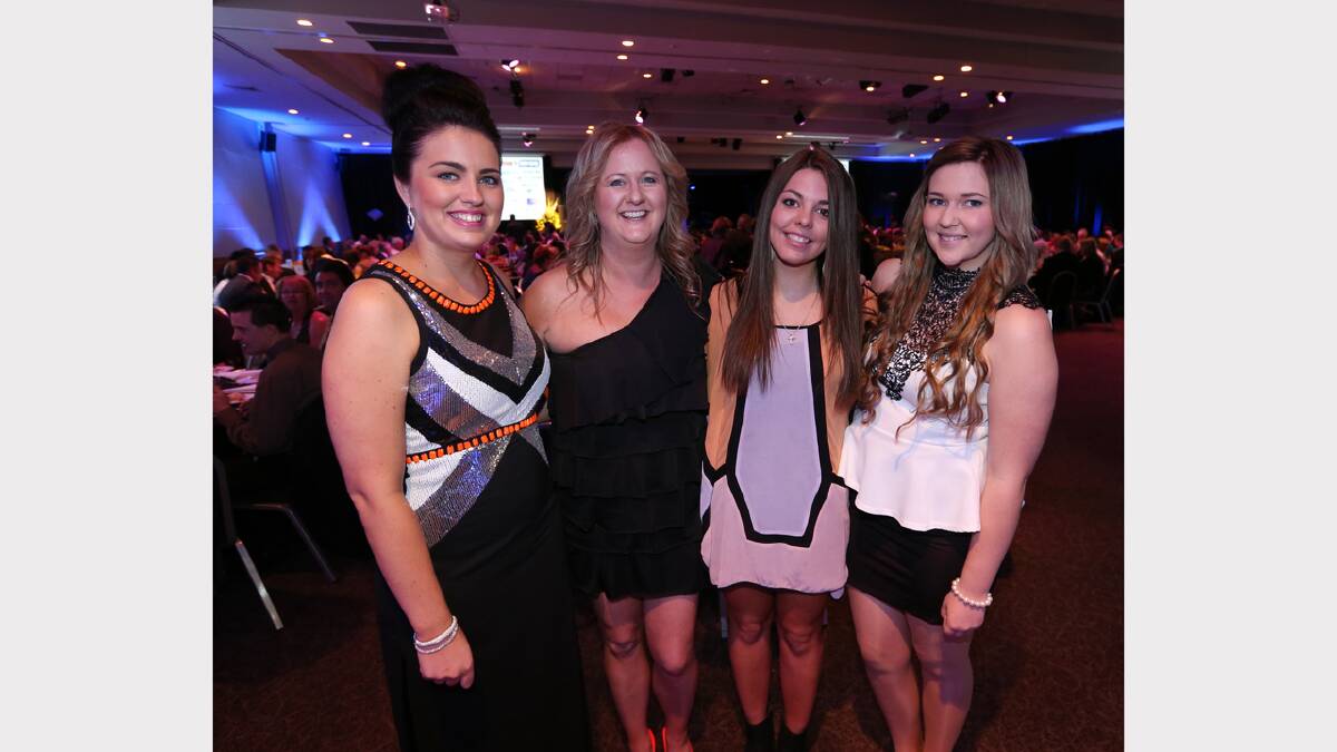 Harrington Hair won an award for excellence in retail. Pictured here is Rebecca Ivey, Rachel Burns, Emily Dunn, and Taela Hewatt.
