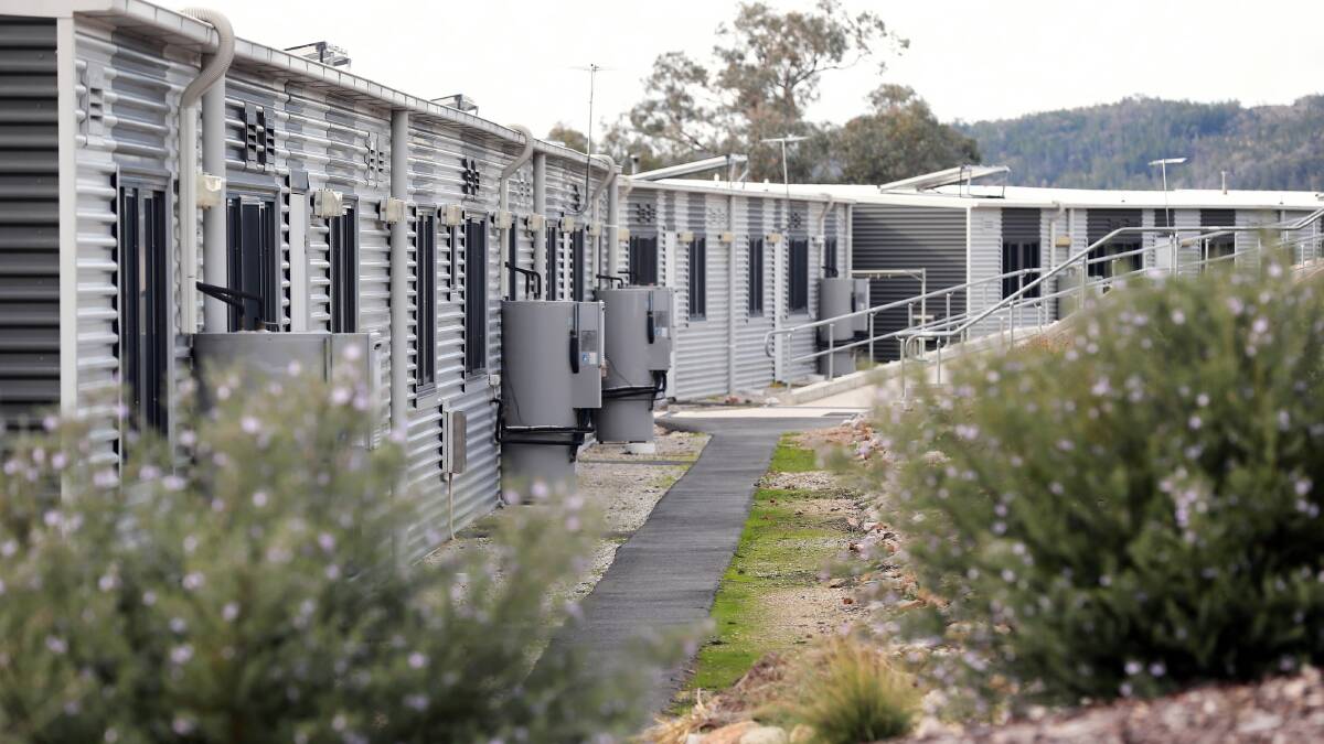 Behind some units at the Beechworth Correctional Centre. 