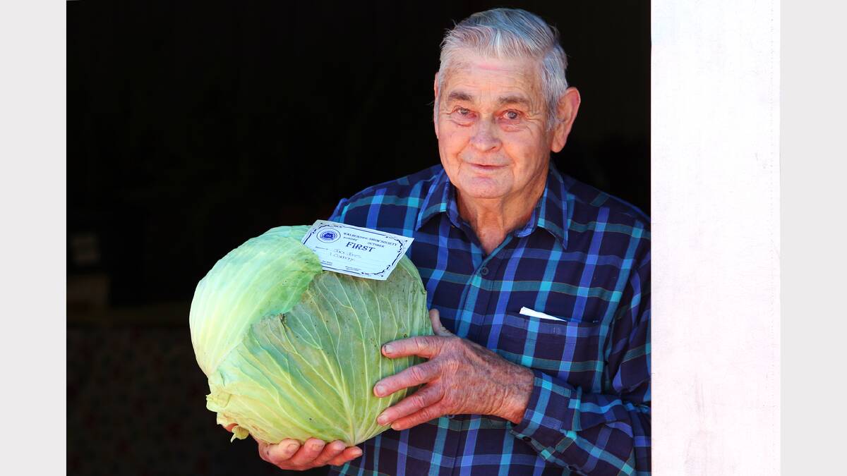 Jack Jones, of Rand, won first prize for the best cabbage in the show.