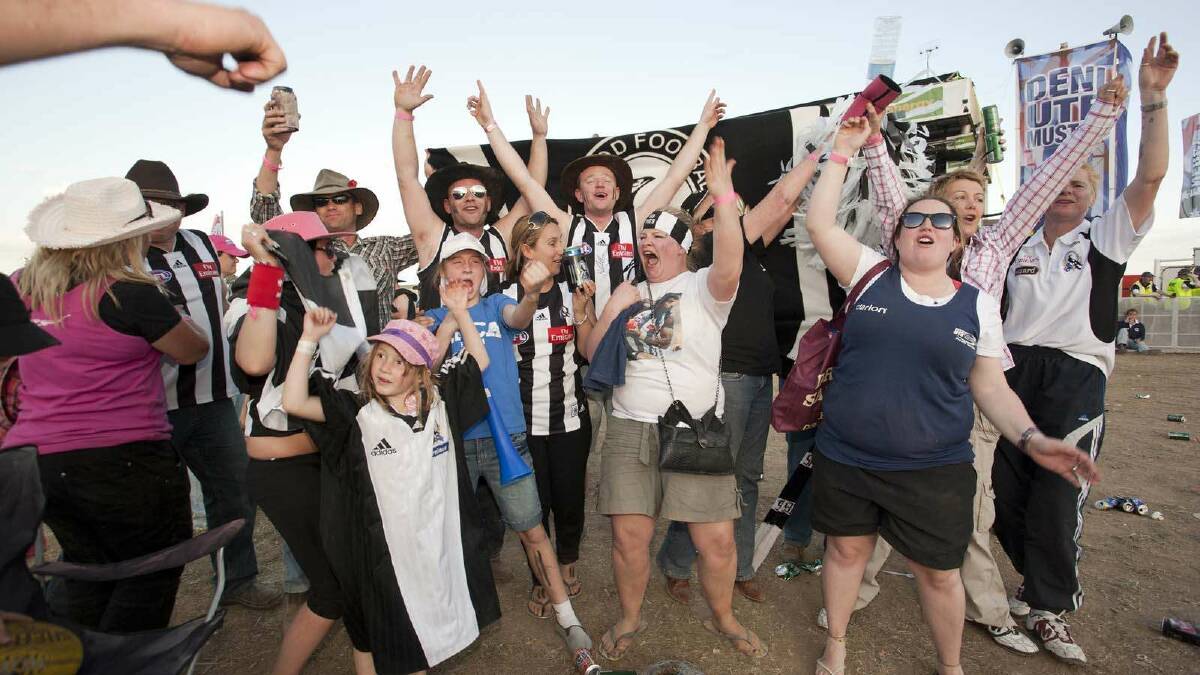 2010: The Deniliquin Ute Muster provided lots of entertainment for AFL supporters who watched the grand final on big screens at the venue. Picture: Jenny Guerrera
