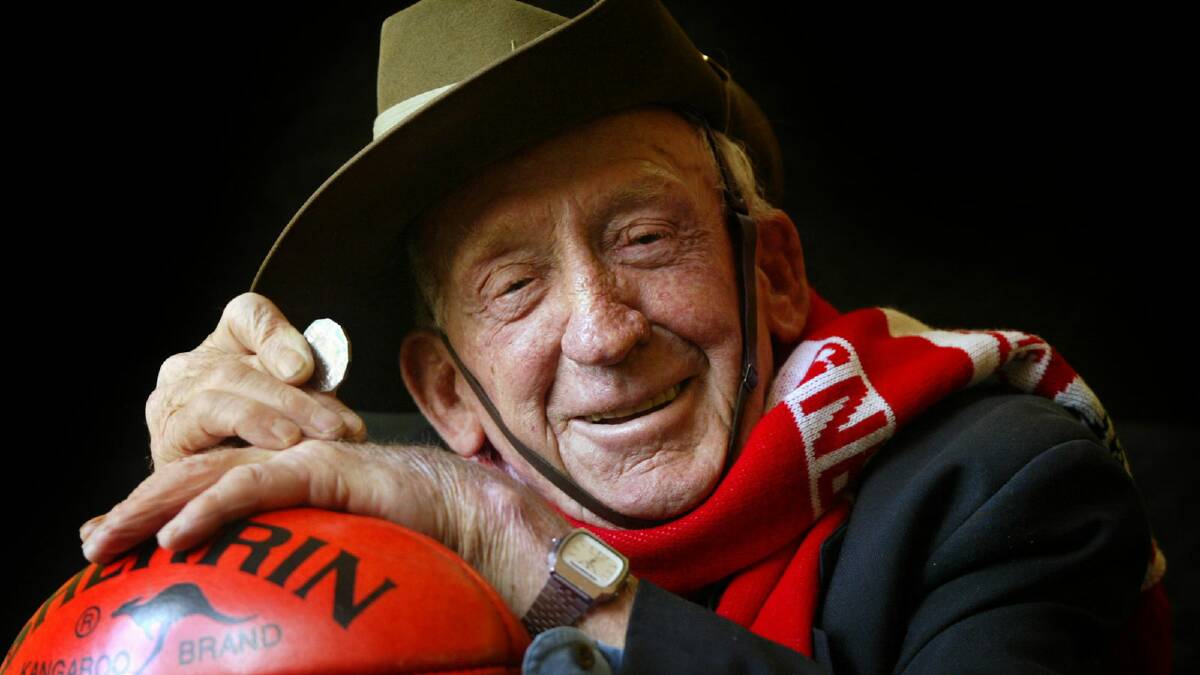 Wally Moras was a dedicated Swans man — his grandson Brett Kirk captained the team to the 2005 AFL premiership.